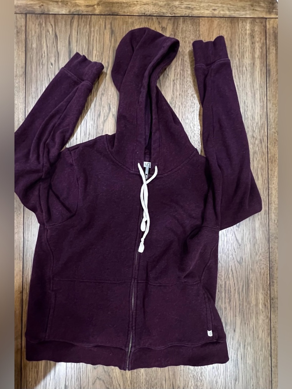 UGG Zip-Up Hoodie with White Drawcords